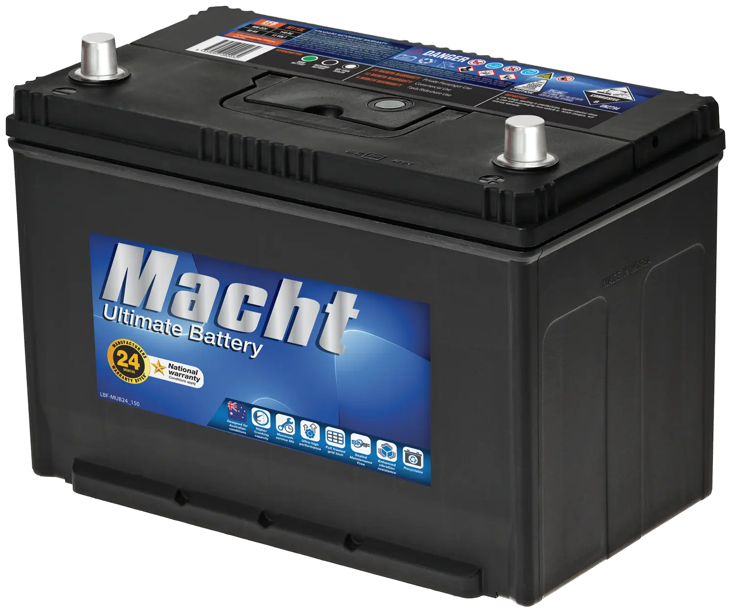 M110L Stop-Start EFB battery with Nano Technology for higher starting power, fast recharge, and extended self-discharge time