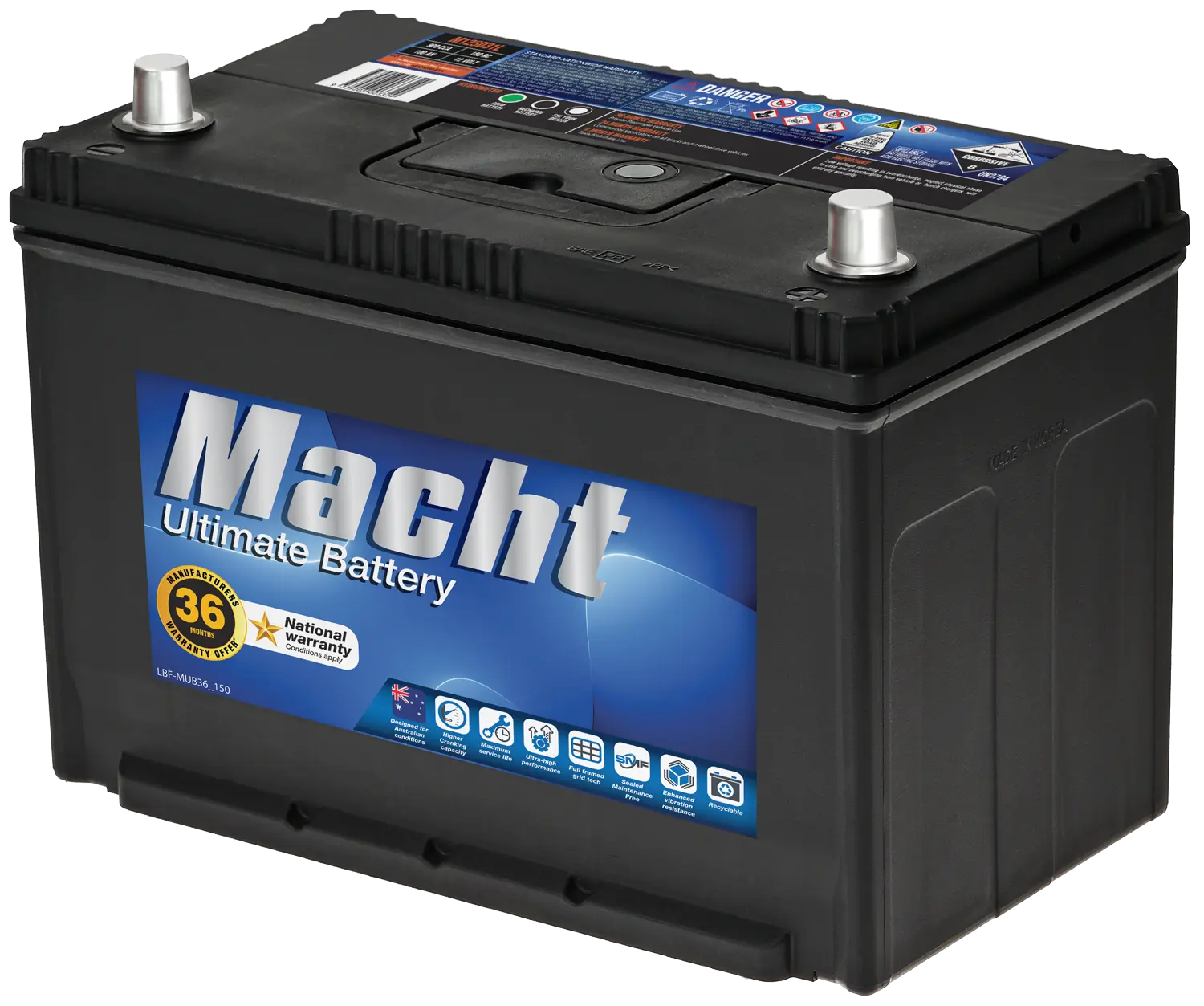 M125D31L advanced calcium battery with high cranking power, Carbon Plus Technology, and durable design for 4x4 and light commercial use