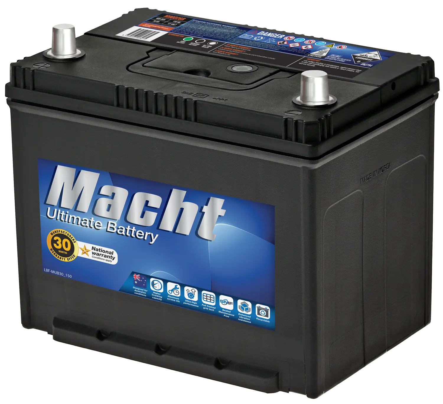 M90D26R battery with Carbon Plus technology for high cranking power in extreme 4x4 and light commercial applications.